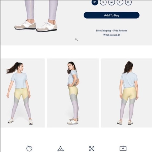 NWT Outdoor Voices Medium 7/8 Color Block Leggings - Picture 2 of 2